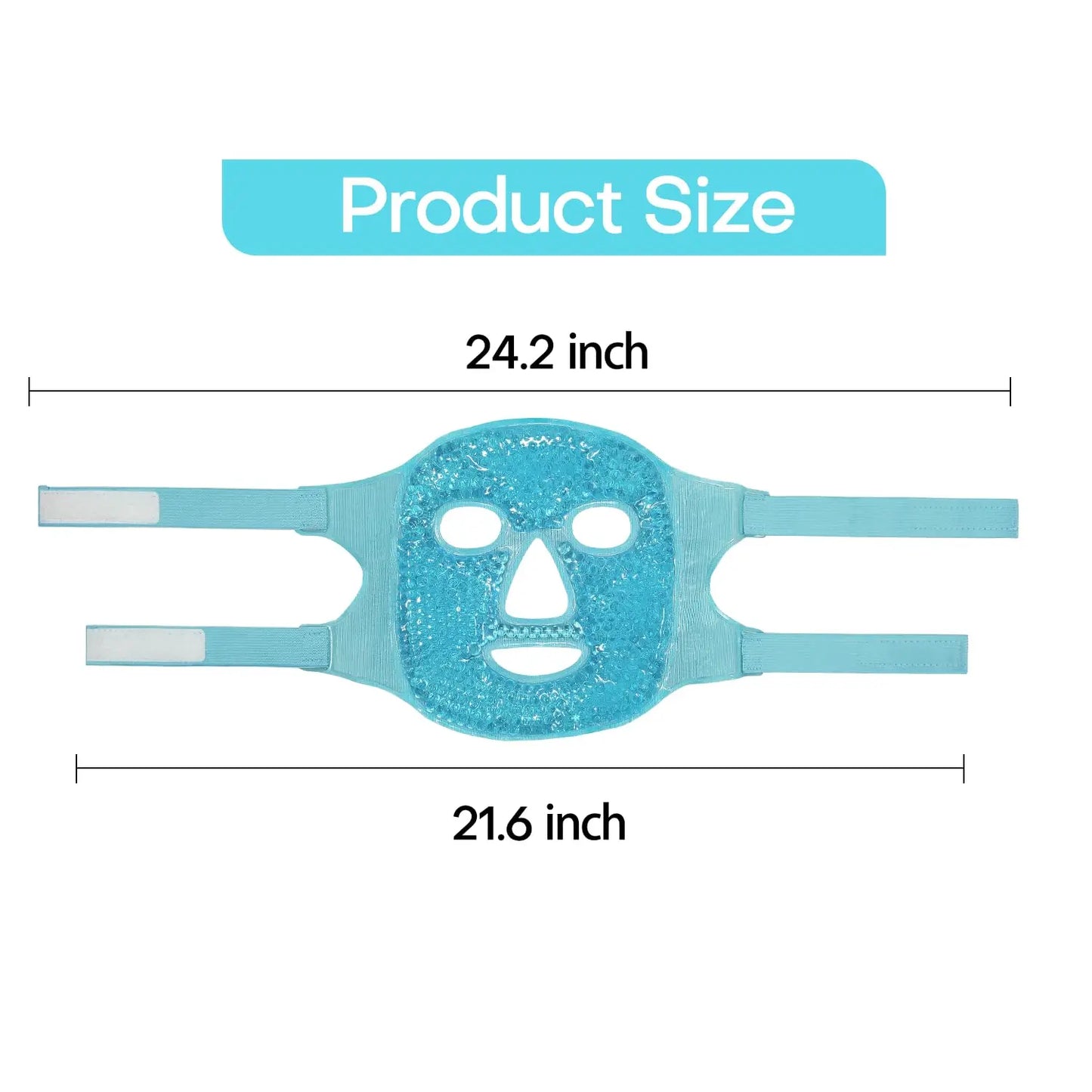 Cooling Gel Face and Eye Mask, Reusable Cold Therapy Mask for Puffy Eyes, Migraine Relief, Sinus Pressure and Relaxation AuralisseBeauty
