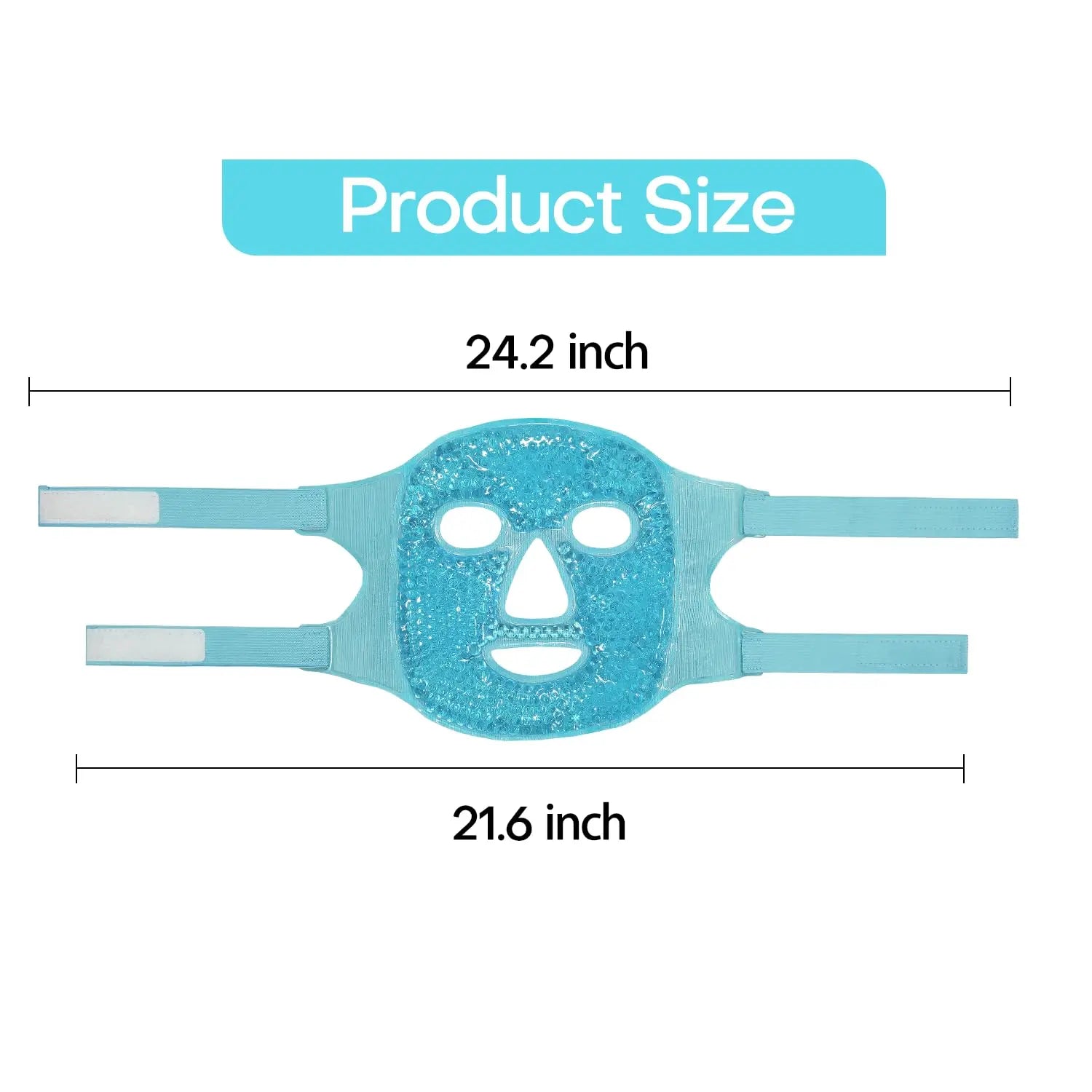 Cooling Gel Face and Eye Mask, Reusable Cold Therapy Mask for Puffy Eyes, Migraine Relief, Sinus Pressure and Relaxation AuralisseBeauty