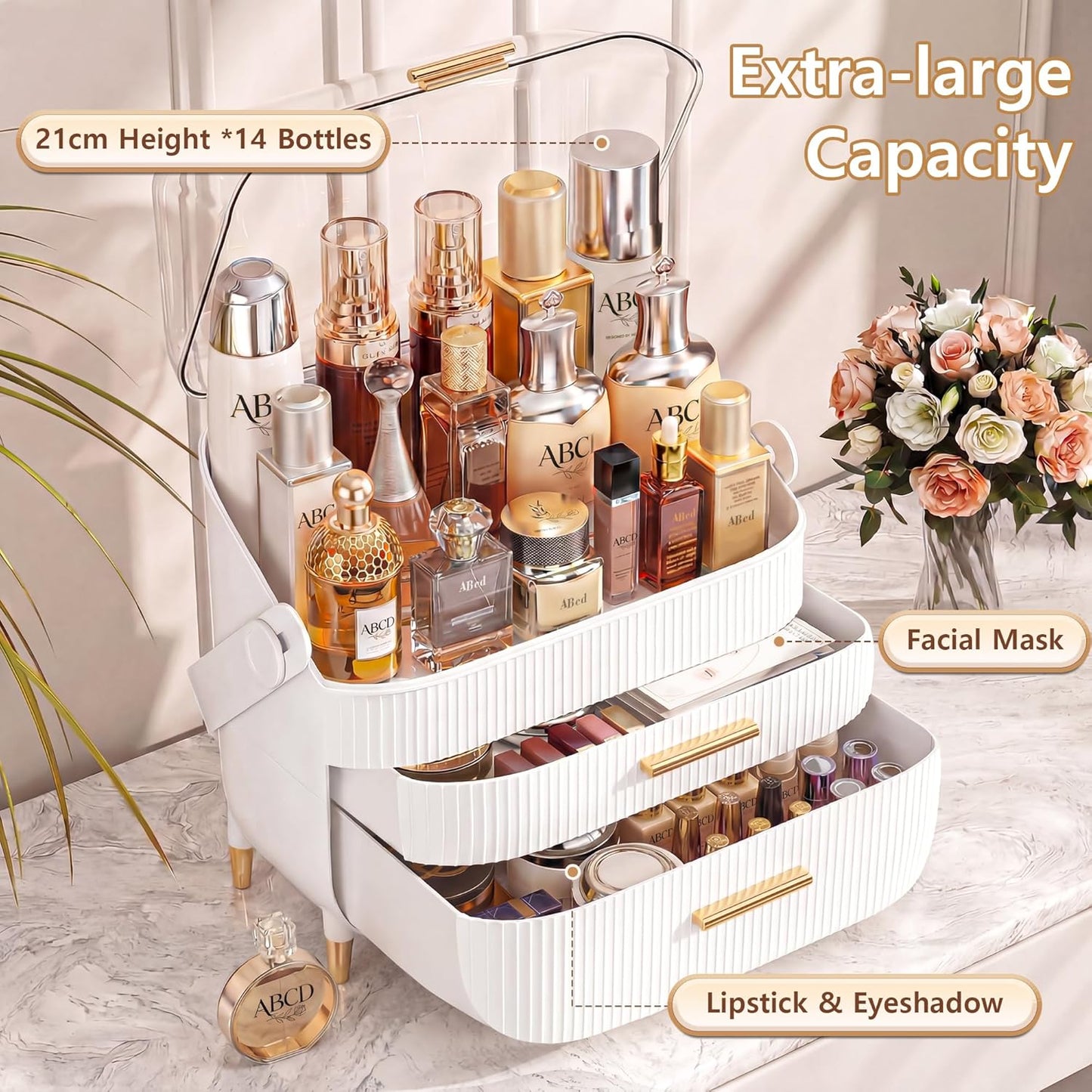 Auralisse™ Luxury Makeup & Skincare Organizer