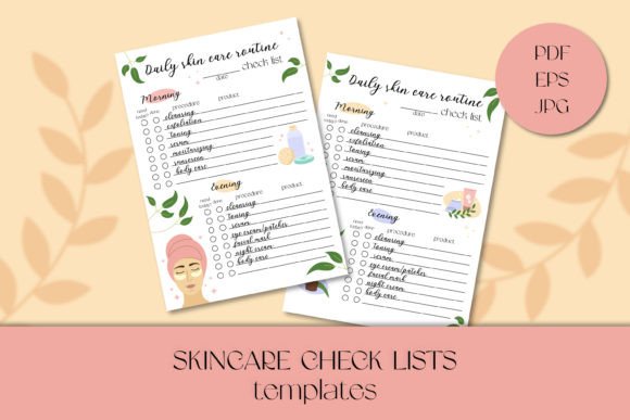 Auralisse™ Skincare Daily Checklist & Beauty Planner | Printable Digital Download